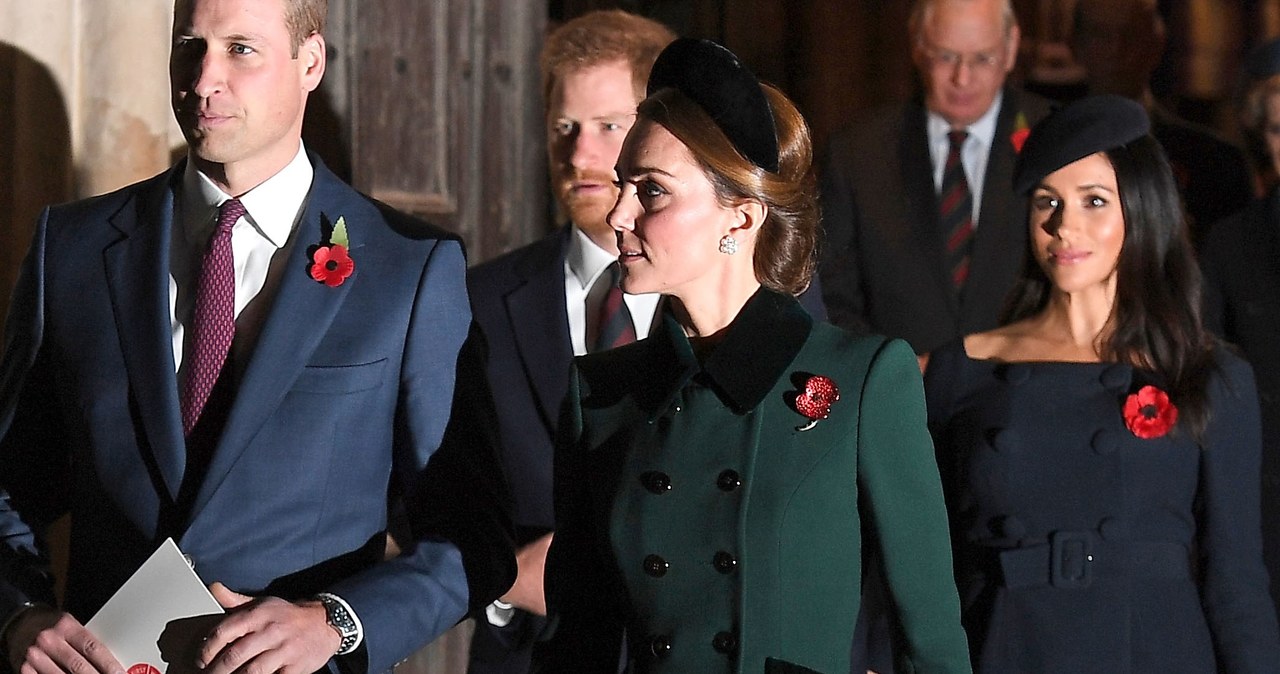 Książę William z Kate i Harry z Meghan /Leon Neal /Getty Images