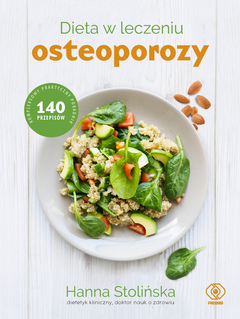 Książka "Dieta w leczeniu osteoporozy"  zawiera aż 140 praktycznych, kompleksowych  przepisów /materiały prasowe