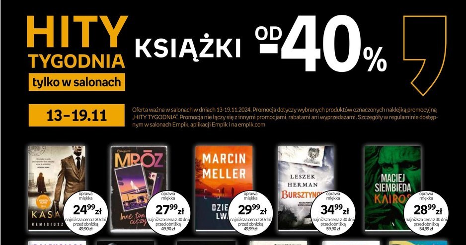 Książki do 40% taniej na Black Weeks w Empik /Empik /INTERIA.PL