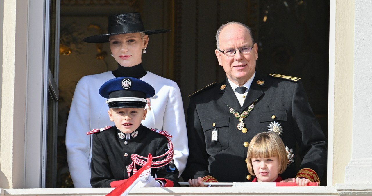 Księżna Charlene, książę Albert, Jacques i Gabrielle /Getty Images