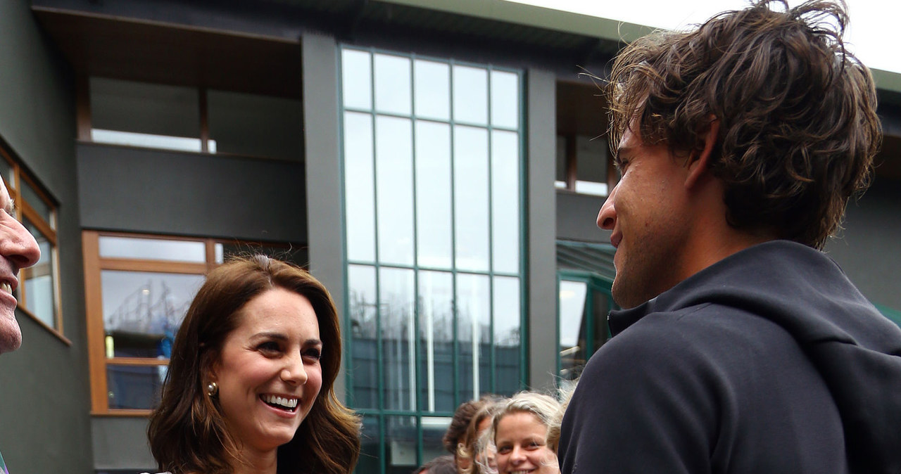 Księżna Kate i Dominic Thiem ucięli sobie pogawędkę /WPA Pool /Getty Images