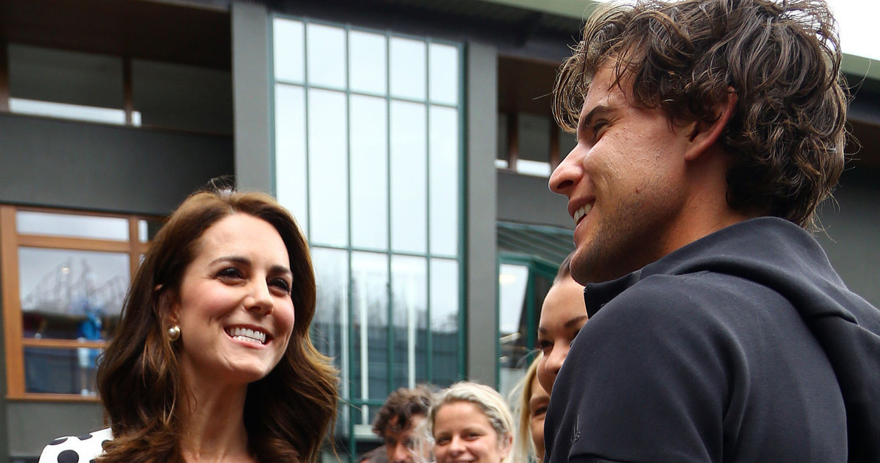 Księżna Kate i Dominic Thiem ucięli sobie pogawędkę /WPA Pool /Getty Images