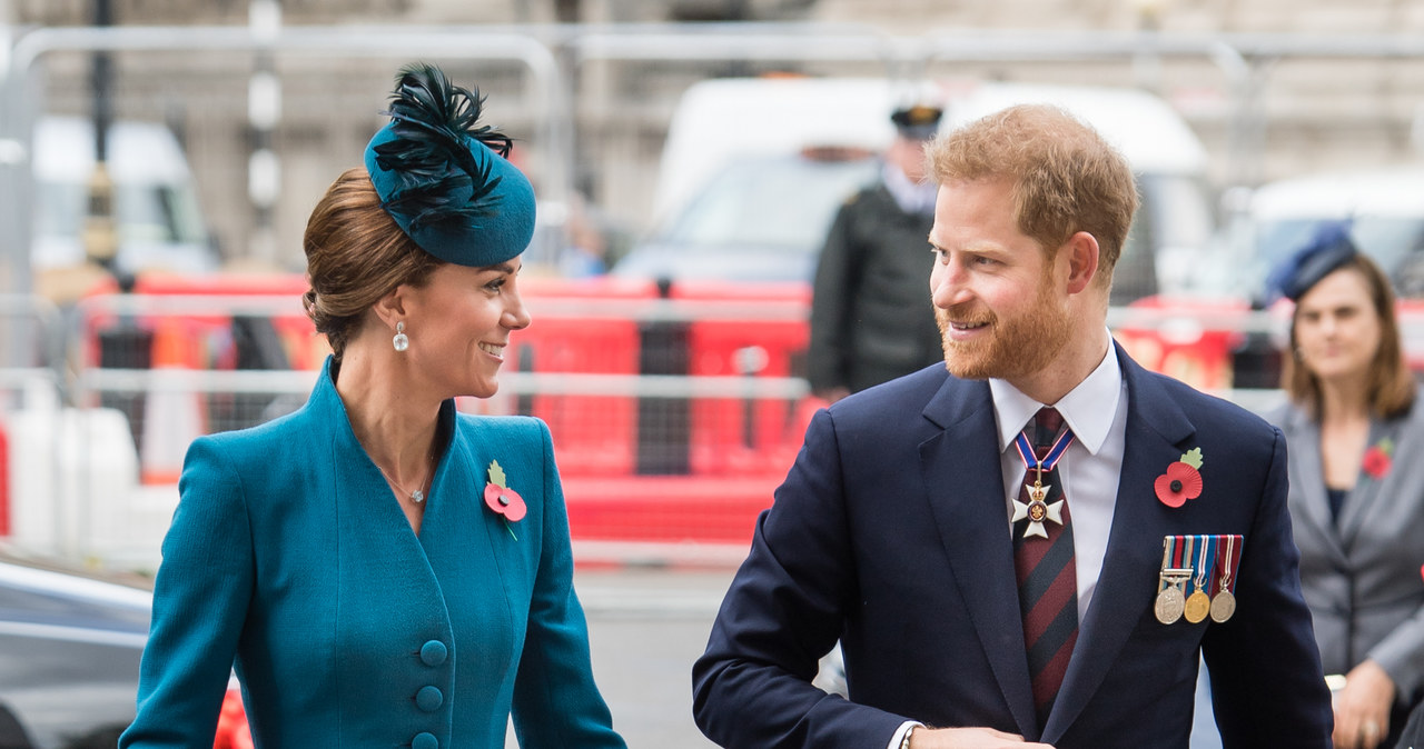 Księżna Kate i książę Harry /Samir Hussein /Getty Images