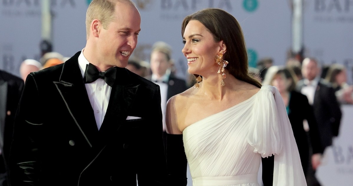 Księżna Kate i książę William na gali BAFTA w lutym 2023 roku /Getty Images