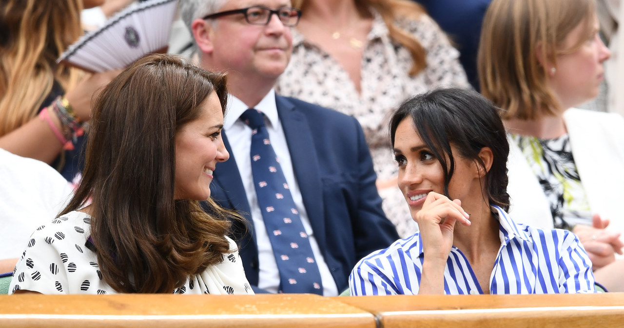 Księżna Kate i Meghan Markle nie przestawały ze sobą rozmawiać podczas finału Wimbledonu /Clive Mason /Getty Images