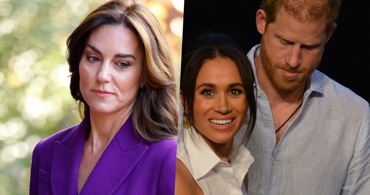 Księżna Kate i Meghan z Harrym /Getty Images