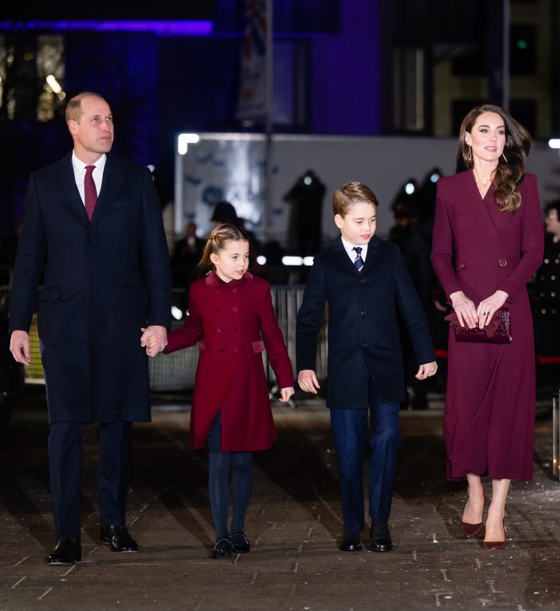 Księżna Kate, książę William i ich dzieci: księżniczka Charlotte i książę George /Samir Hussein / Contributor /Getty Images