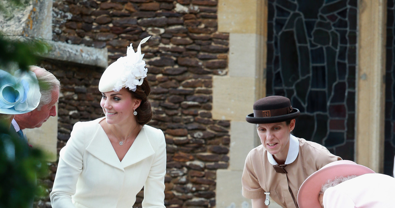 Księżna Kate, książę William, królowa Elżbieta II, George i niania /Chris Jackson / Staff  /Getty Images