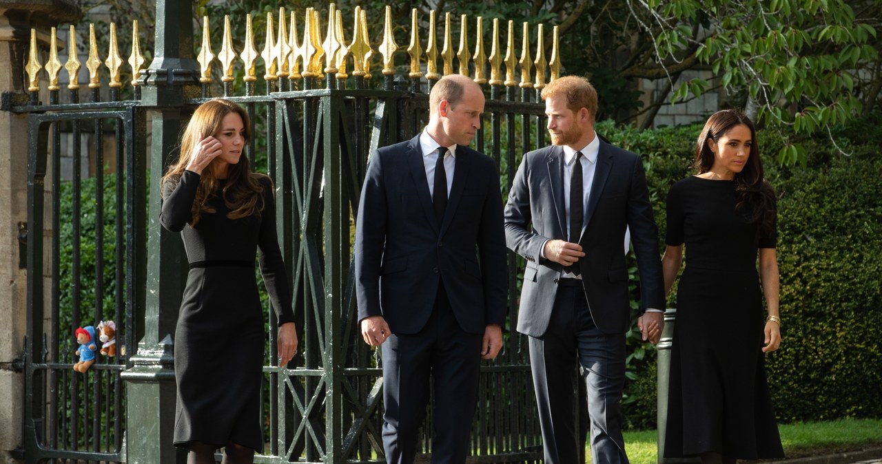 Księżna Kate, książę William, książę Harry, księżna Meghan /Getty Images