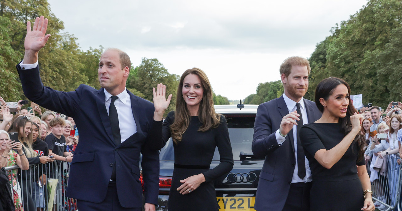 Księżna Kate, książę William, książę Harry, księżna Meghan /Getty Images