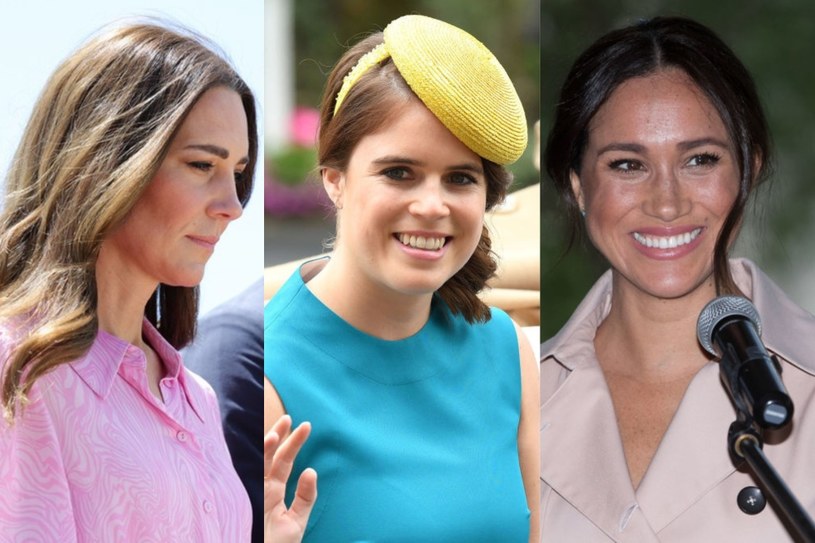 Księżna Kate, księżna Eugenia, Meghan Markle /WireImage /Getty Images