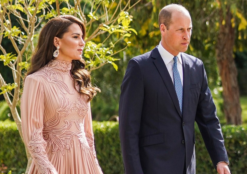 Księżna Kate Middleton i książę William /Jordanian Royal Palace /AFP