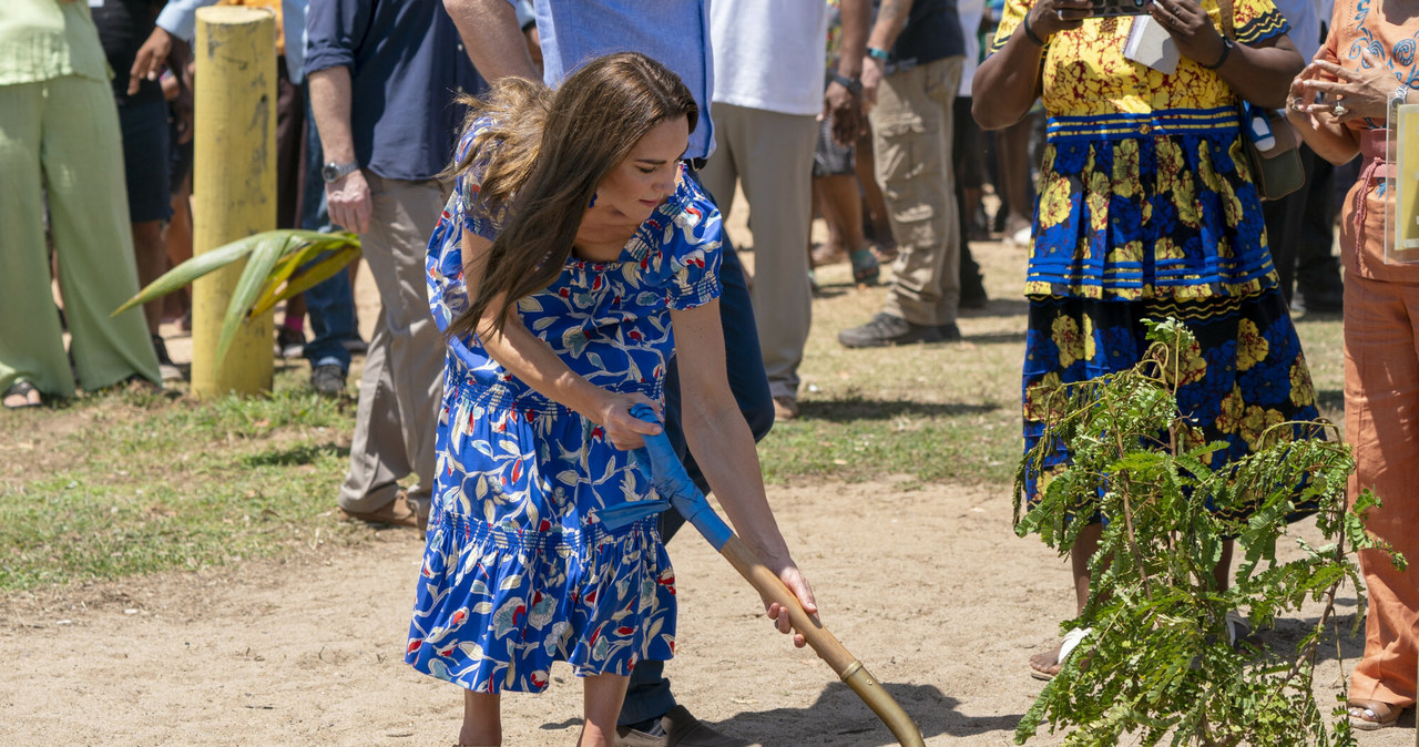 Księżna Kate na pamiątkę wizyty w Belize zasadziła drzewo /Jane Barlow/Press Association/East News /East News