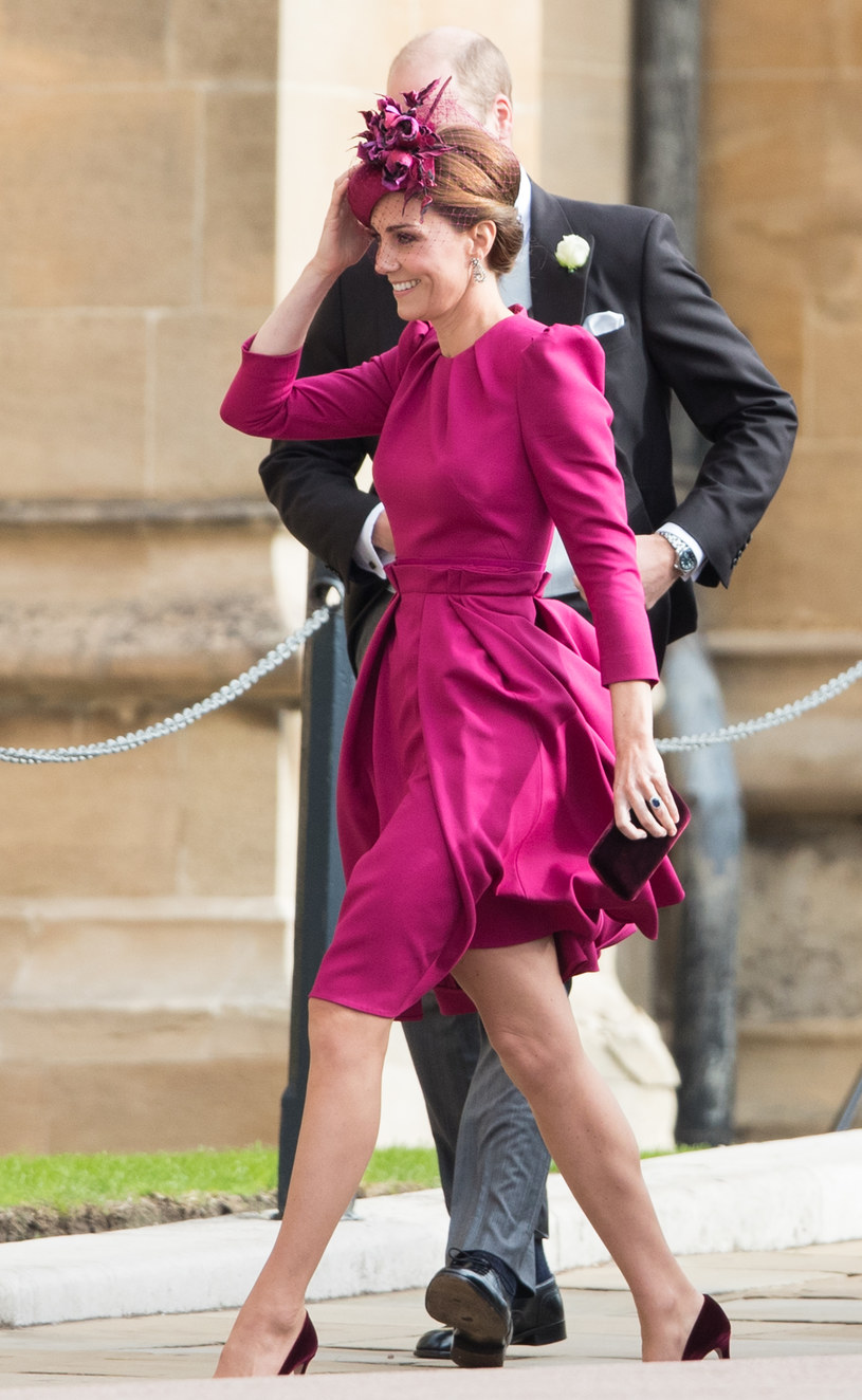 Księżna Kate na weselu Eugenii z Yorku. /Pool/Samir Hussein / Contributor /Getty Images