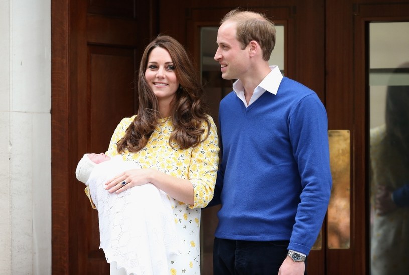 Księżna Kate tuż po porodzie i książę William /Mike Marsland /Getty Images
