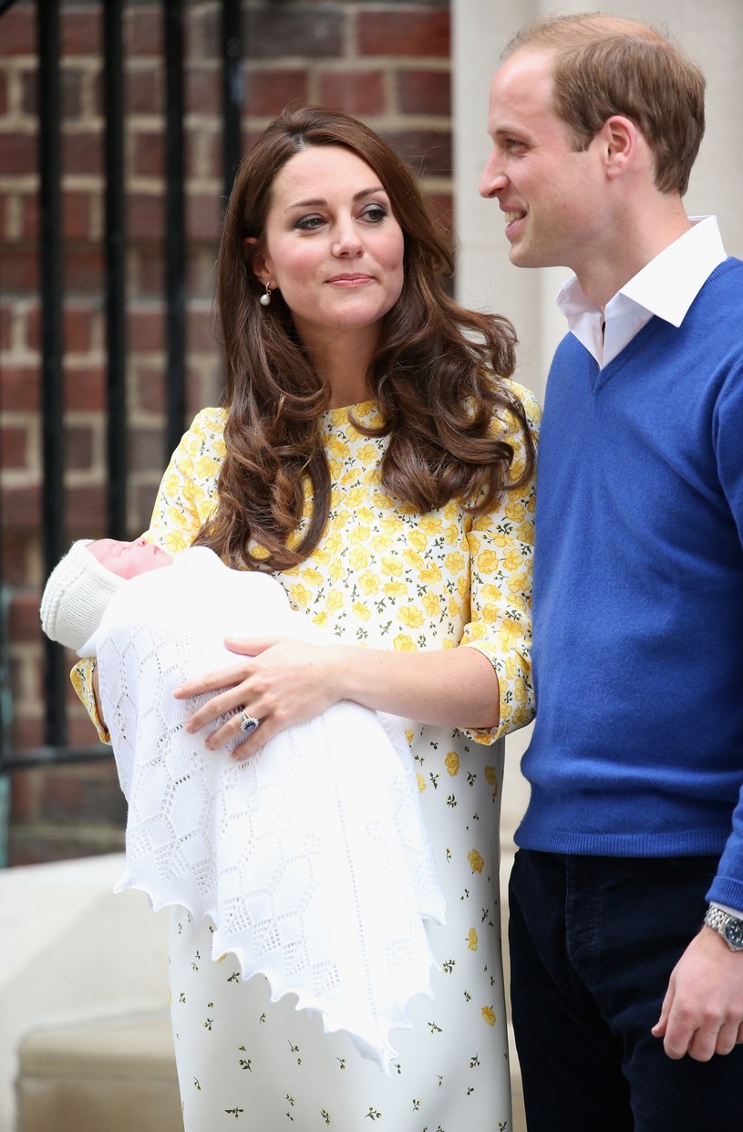 Księżna Kate tuż po porodzie i książę William /Mike Marsland /Getty Images