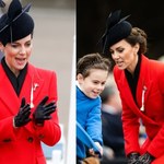 Księżna Kate w czerwonym płaszczu przykuła wzrok. Wyglądała obłędnie 