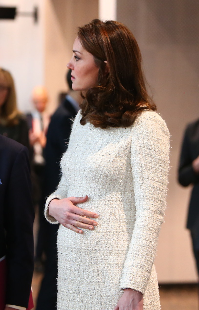 Księżna Kate w Instytucie Medycznym w Sztokholmie 31 stycznia /Newspix
