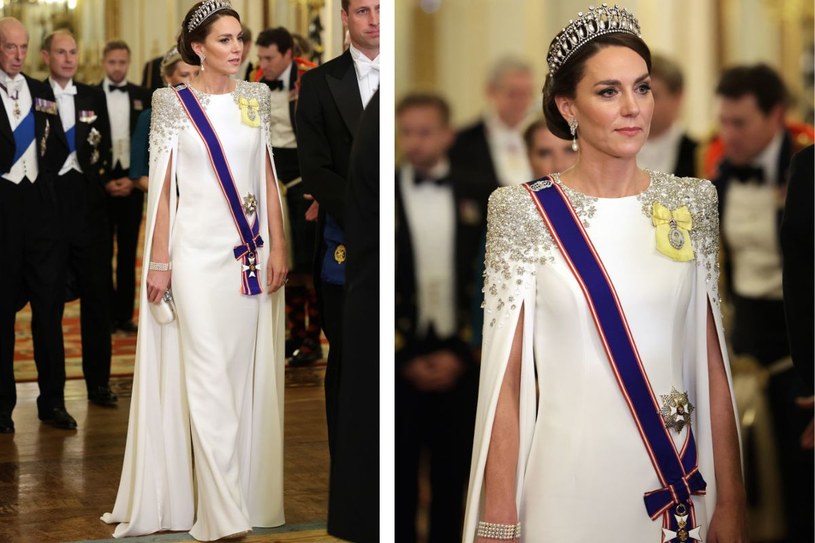 Księżna Kate w sukni-pelerynie /Chris Jackson /Getty Images