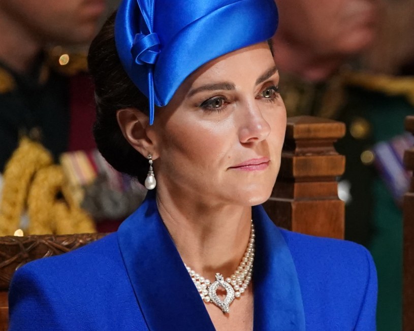 Księżna Kate wystąpiła w kreacji nawiazującej do Elżbiety II /Pool /Getty Images