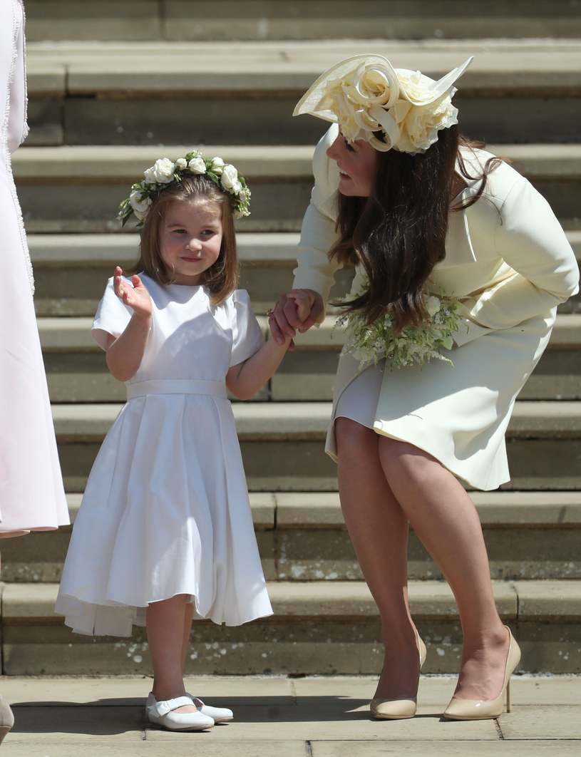 Księżna Kate z córką na ślubie Harry'ego i Meghan /WPA Pool /Getty Images