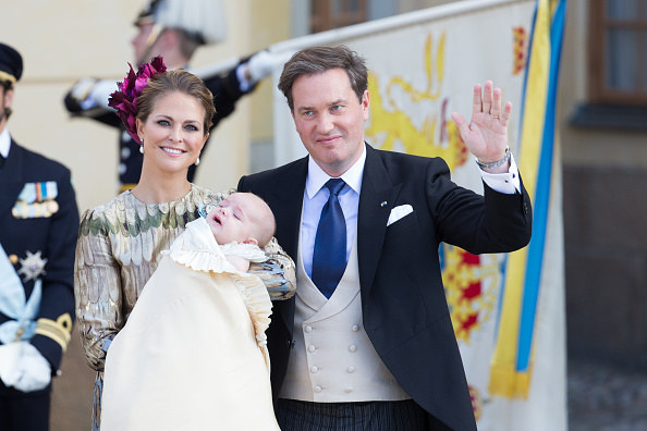 Księżna Madeleine z mężem i synem Nicolasem /Luca Bandioli, Pigorini Museum /Getty Images