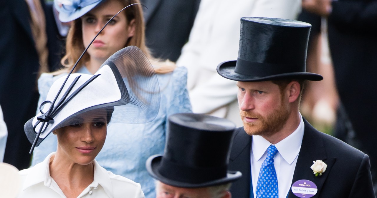 Księżna Meghan, książę Harry i książę Karol /Samir Hussein /Getty Images