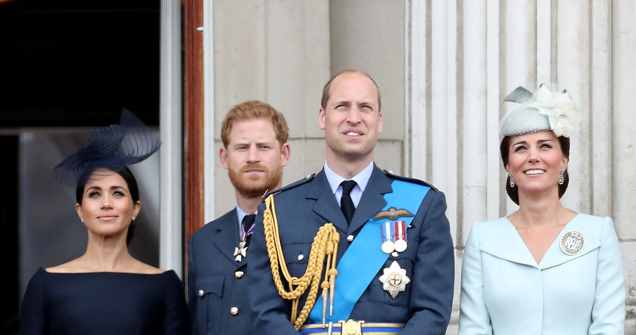 Księżna Meghan, książę Harry, książę William i księżna Kate /Chris Jackson /Getty Images