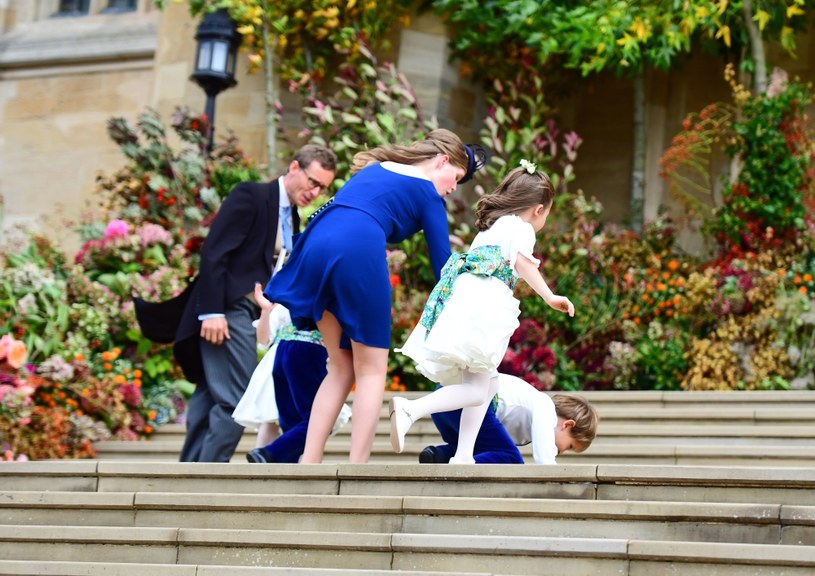 Księżniczka Beatrycze na ślubie siostry wywołała skandal kusą sukienką /WPA Pool /Getty Images