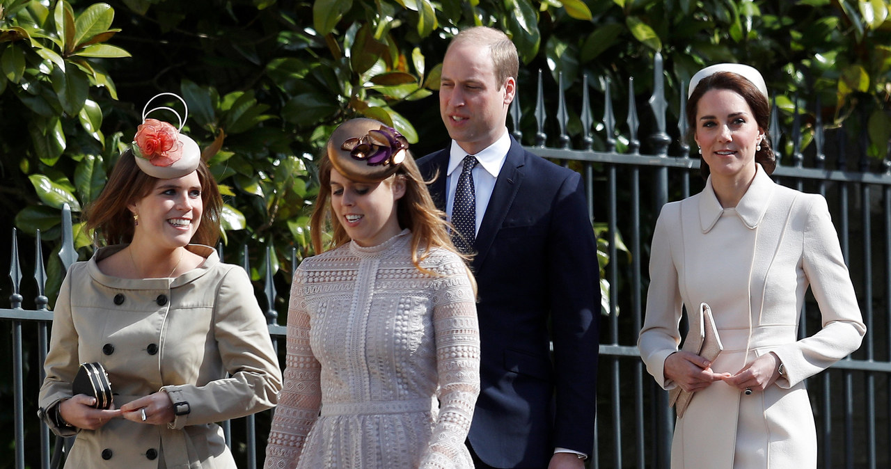 Księżniczka Beatrycze z siostrą Eugenią, księciem Williamem i księżną Kate /WPA Pool /Getty Images