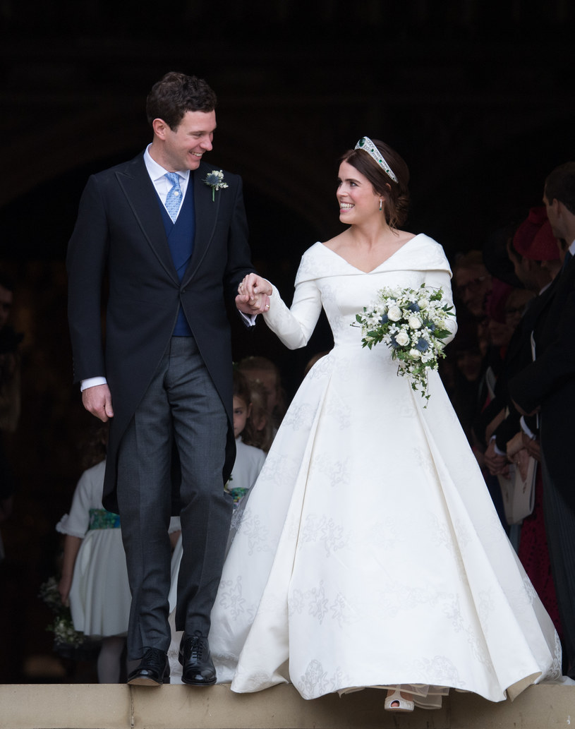 Księżniczka Eugenia z mężem w dniu ślubu /Pool /Getty Images