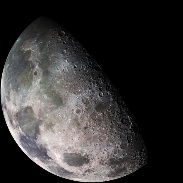 Księżyc, sfotografowany przez przelatująca sondę Galileo, 7 grudnia 1992 roku /NASA/JPL/USGS /Materiały prasowe