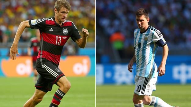 Kto będzie triumfował - Thomas Mueller czy Lionel Messi? /Getty Images