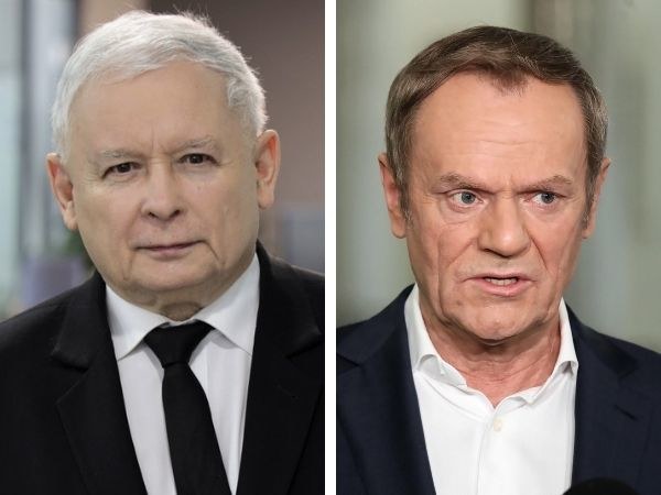 Kto na czele warszawskiej listy? Jarosław Kaczyński i Donald Tusk /	Tomasz Gzell/ PAP. Michał Dukaczewski, RMF FM /PAP
