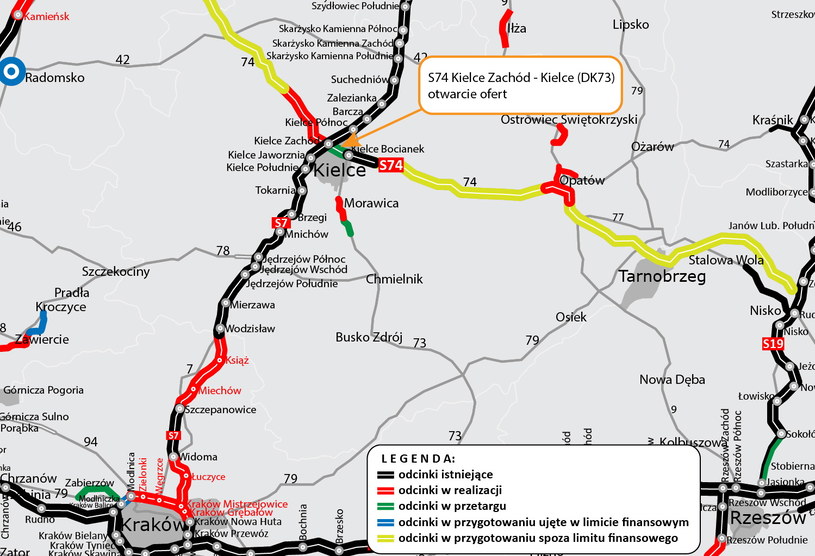 Kto wybuduje drogę S74 przez Kielce? /GDDKiA