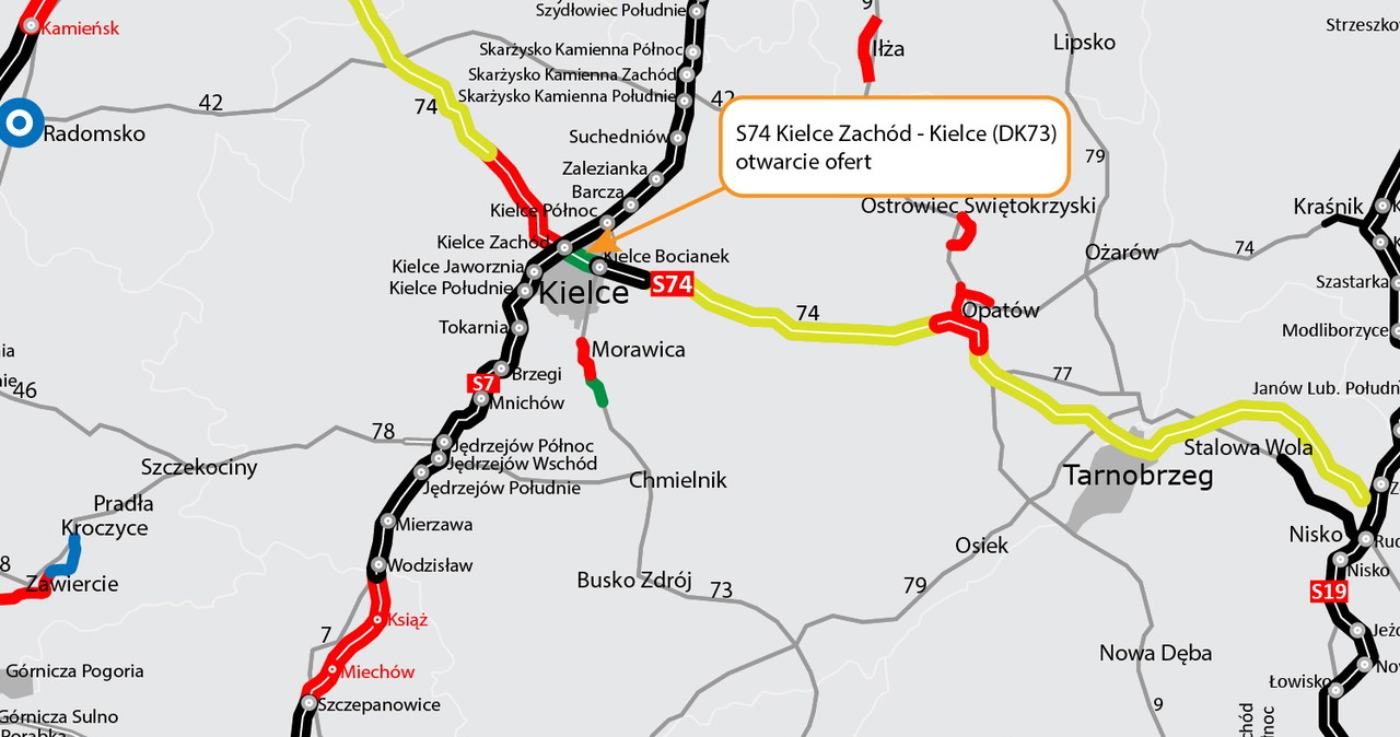 Kto wybuduje drogę S74 przez Kielce? /GDDKiA