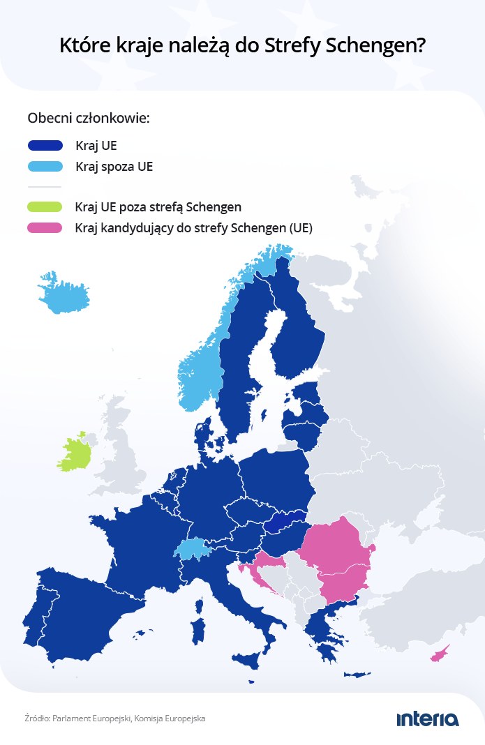 Które kraje należą do Strefy Schengen? /INTERIA.PL
