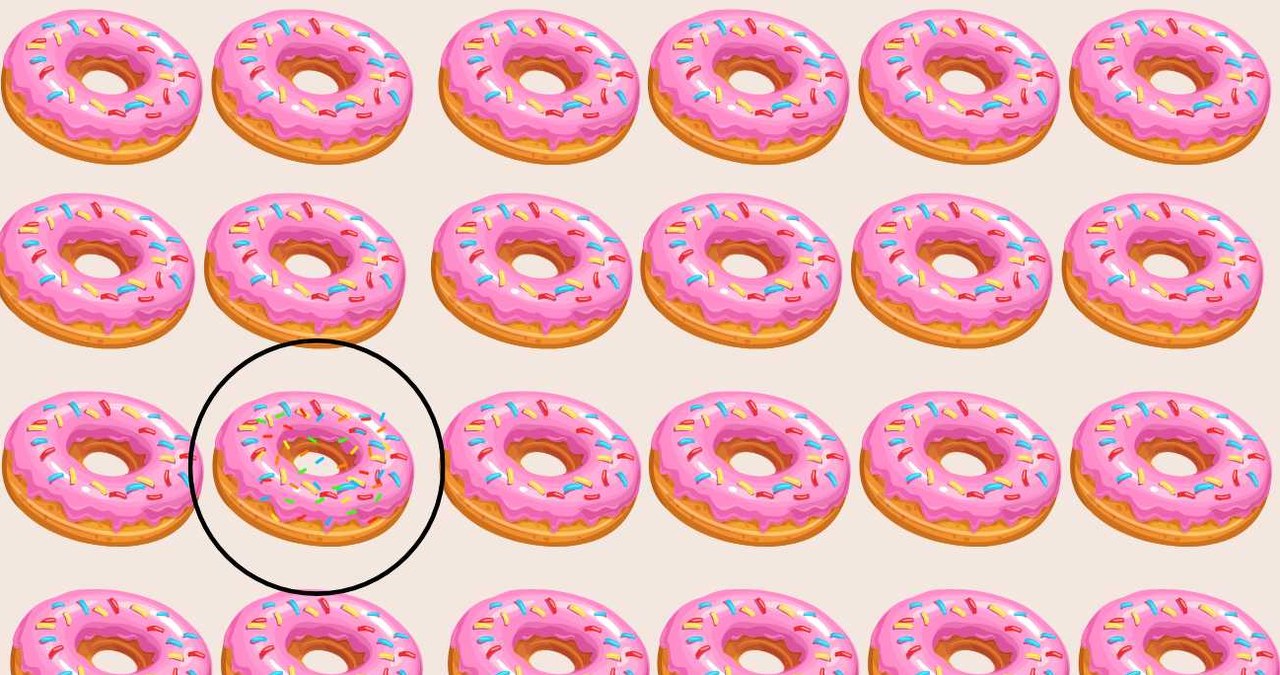 Który pączek jest inny? Rozwiązanie zagadki na spostrzegawczość. /Materiały własne /INTERIA.PL