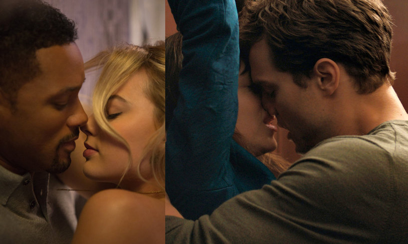 Który pocałunek lepszy? Will Smith i Margot Robbie ("Focus") czy Dakota Johnson z Jarmiem Dornanem ("50 twarzy Greya")? /materiały dystrybutora