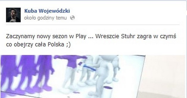 Kuba na swoim Facebooku opublikował zdjęcie z konferencji prasowej sieci komórkowej /- /pomponik.pl