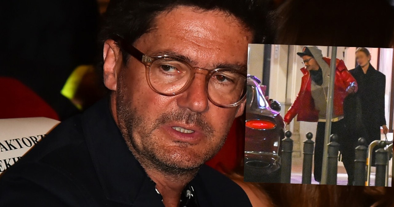 Kuba Wojewódzki z nową kobietą (zdjęcie zrobione w styczniu 2025 r.). To ona została pierwszą żoną Kuby? (fot. East News/pomponik exclusive) /East News