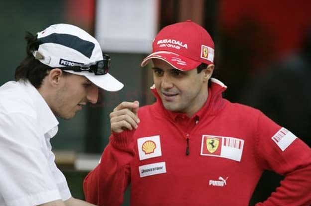 Kubica i Massan podczas GP Chin w 2009 roku /Fot. hochzwei/EAST NEWS /Informacja prasowa