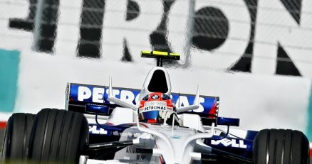 Kubica podczas pierwszego treningu /AFP