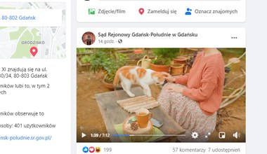 Kuriozalny problem strony facebookowej Sądu Rejonowego Gdańsk-Południe