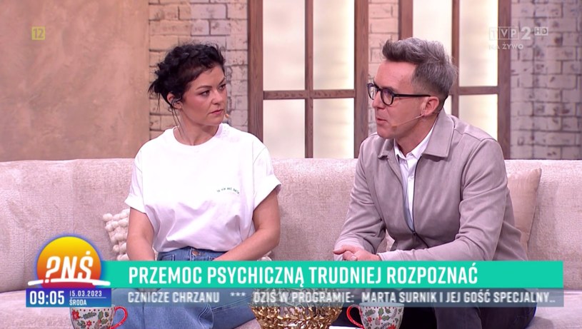 Kurzajewski i Cichopek  o przemocowym związku w "Pytaniu na śniadanie" - screen pytanienasniadanie.tvp.pl /materiał zewnętrzny