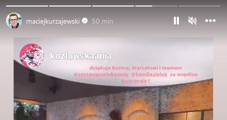 Kurzajewski udostępnił wideo z nagrania "Pytania na śniadanie" /www.instagram.com/maciejkurzajewski /Instagram