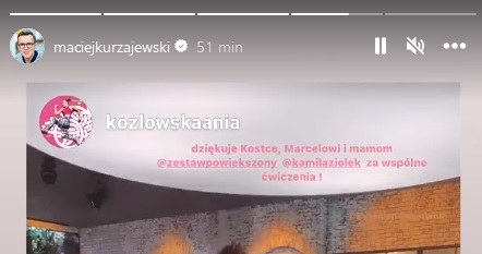 Kurzajewski udostępnił wideo z nagrania "Pytania na śniadanie" /www.instagram.com/maciejkurzajewski /Instagram