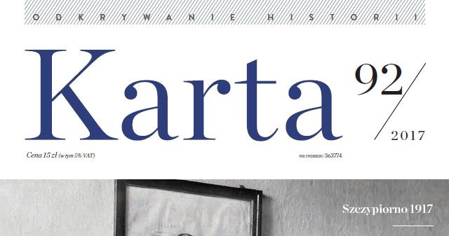 Kwartalnik "Karta" nr 92/2017 /materiały prasowe