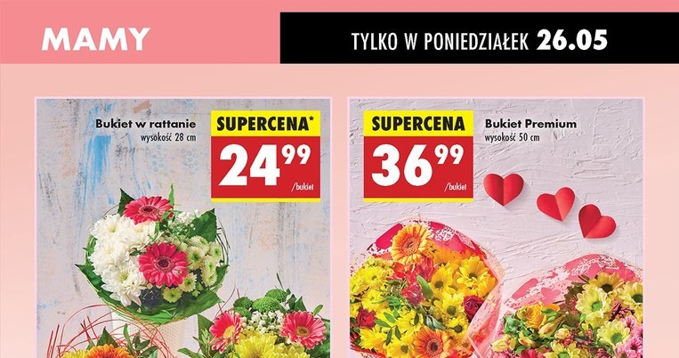 Kwiaty na Dzień Matki w Biedronce – bukiety, tulipany i róże w promocyjnych cenach /Biedronka /INTERIA.PL