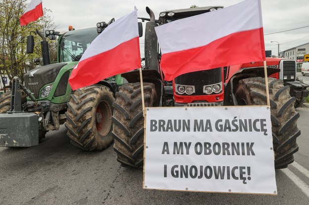 Kwietniowy protest rolników w Łodzi /Marian Zubrzycki /PAP